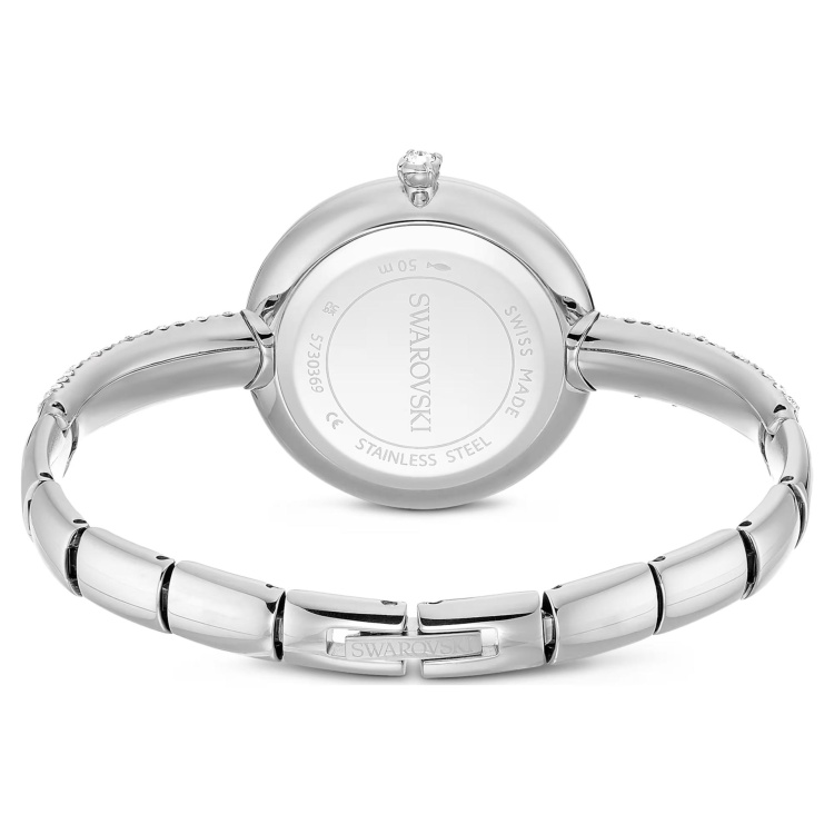 Sublima bangle watch Swiss Made, Metal bracelet, Silver tone, Stainless steel